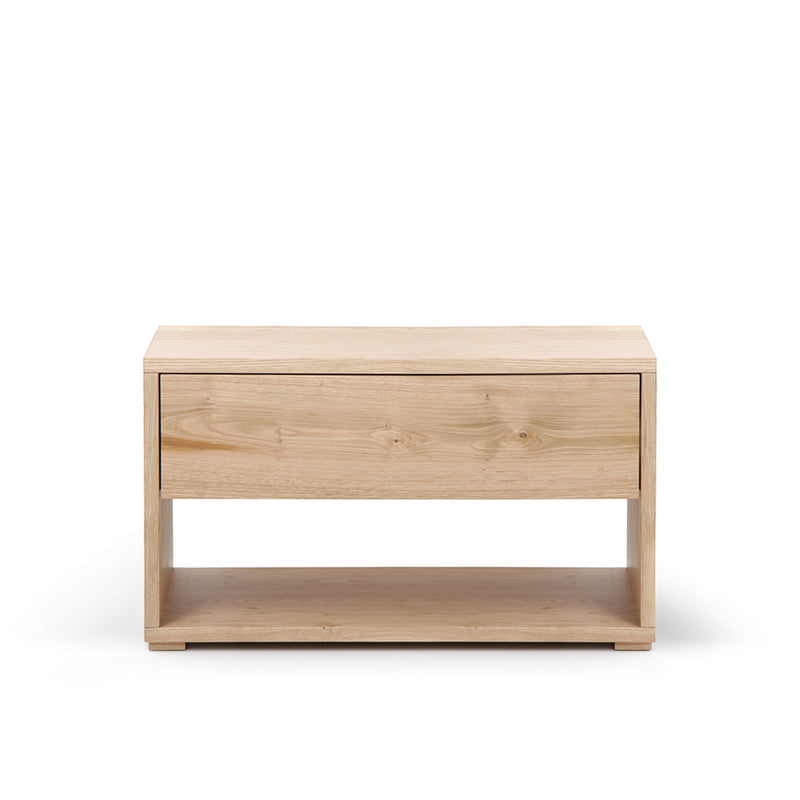 Mesa de cabeceira em madeira maciça de castanho
