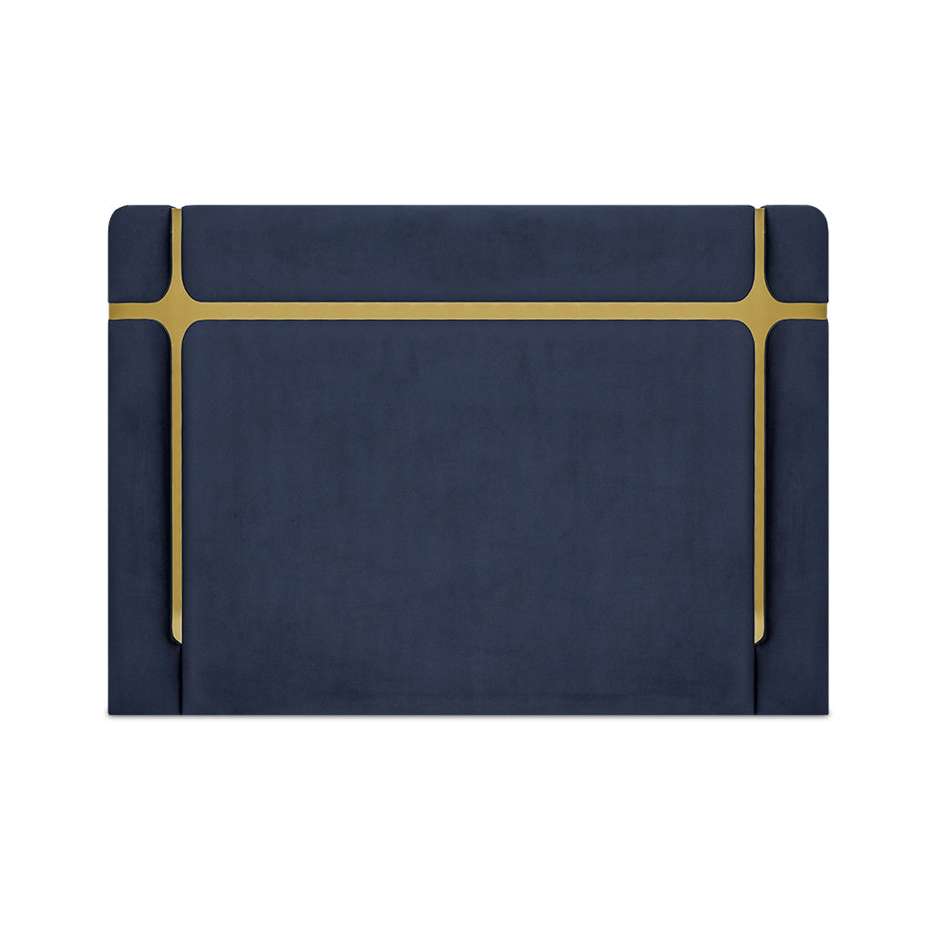 Cabeceira de cama com dourado