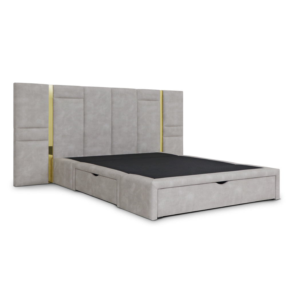 Cama com arrumação em gavetas