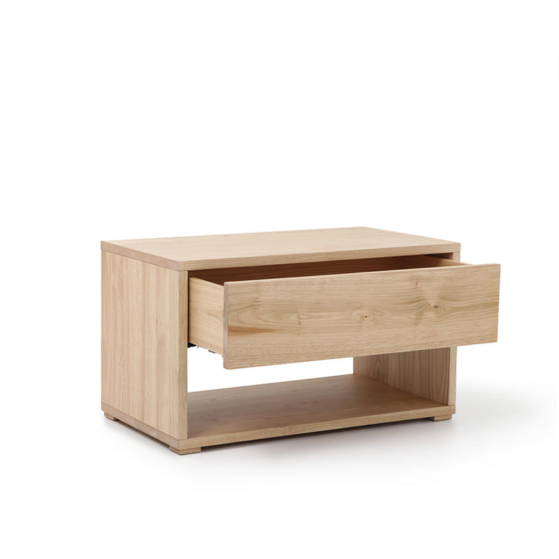 Mesa de cabeceira em madeira maciça de castanho