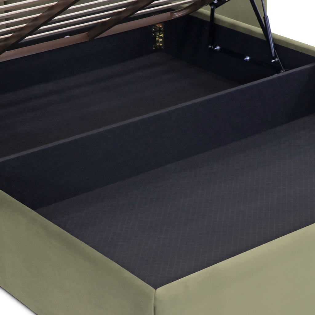 Cama Giulia estofada com design moderno e elegante, cama de casal para quarto contemporâneo