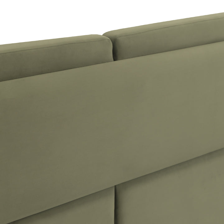 Cama Giulia estofada com design moderno e elegante, cama de casal para quarto contemporâneo
