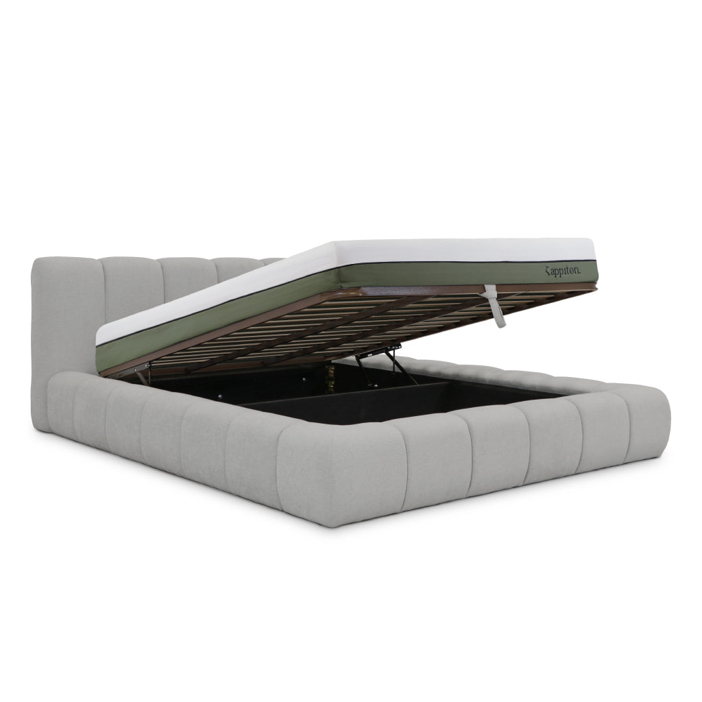 Cama com arrumação e colchão kappiton