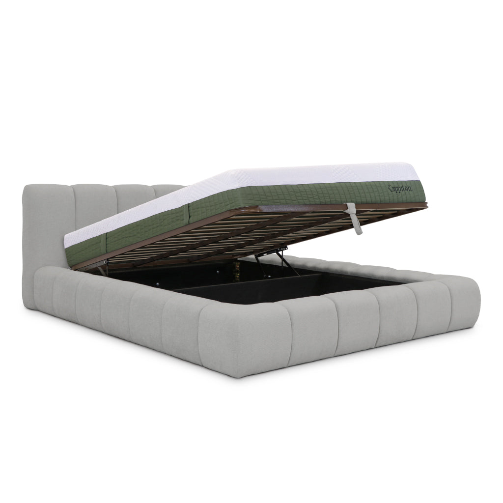 Cama com arrumação e colchão kappiton hybrid