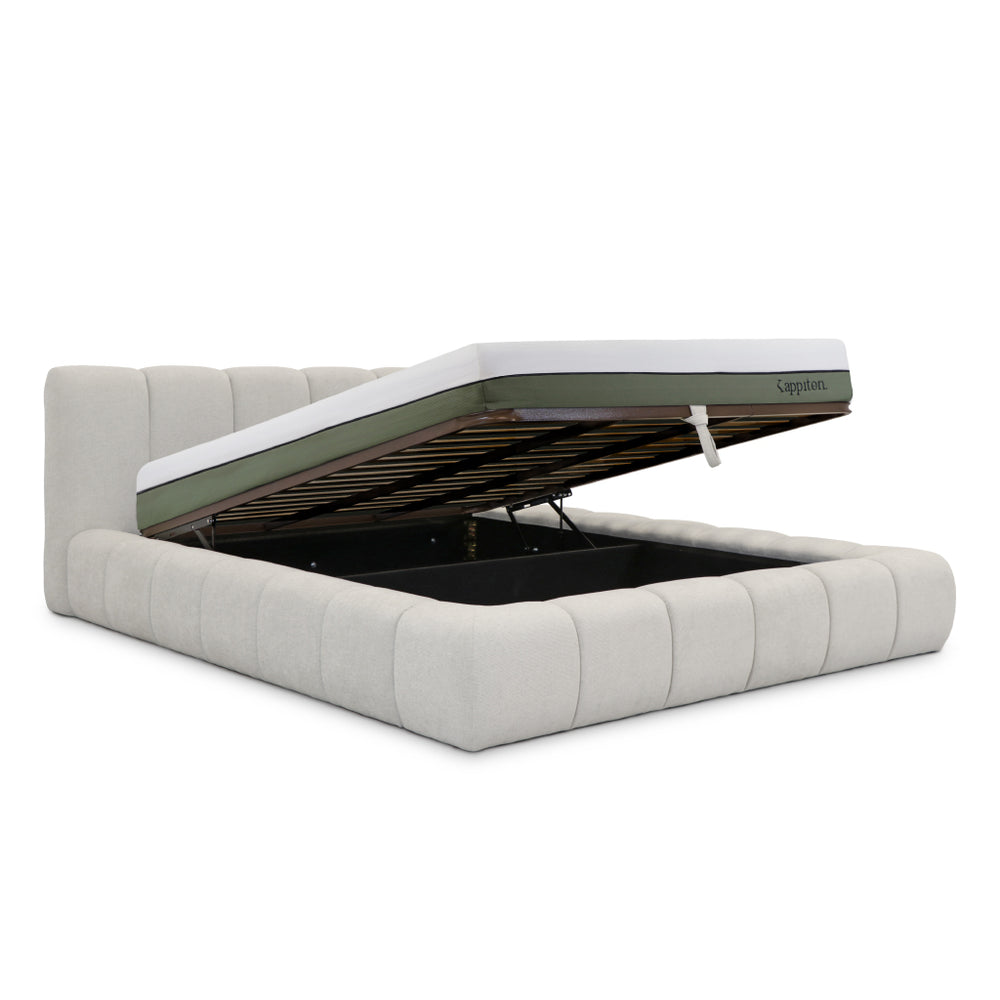 Cama com arrumação e colchão kappiton