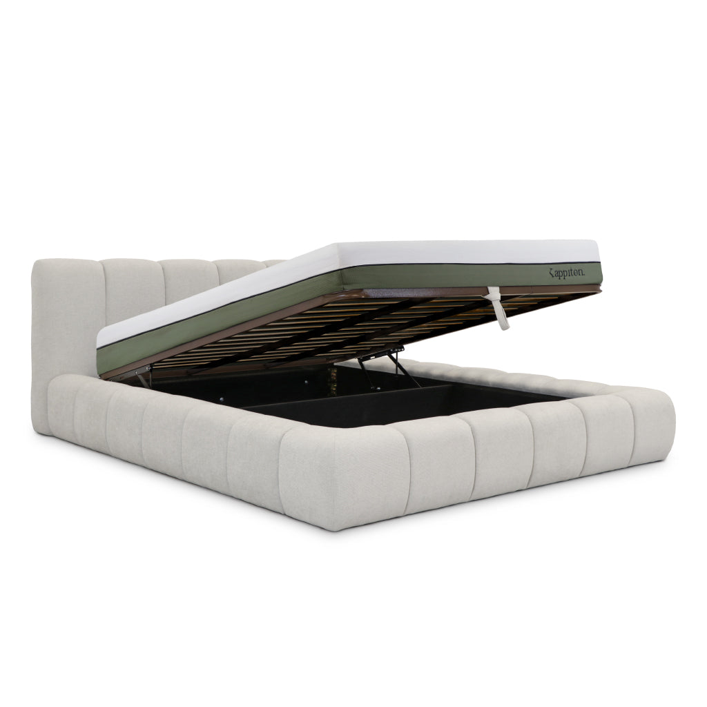 Cama com arrumação e colchão kappiton