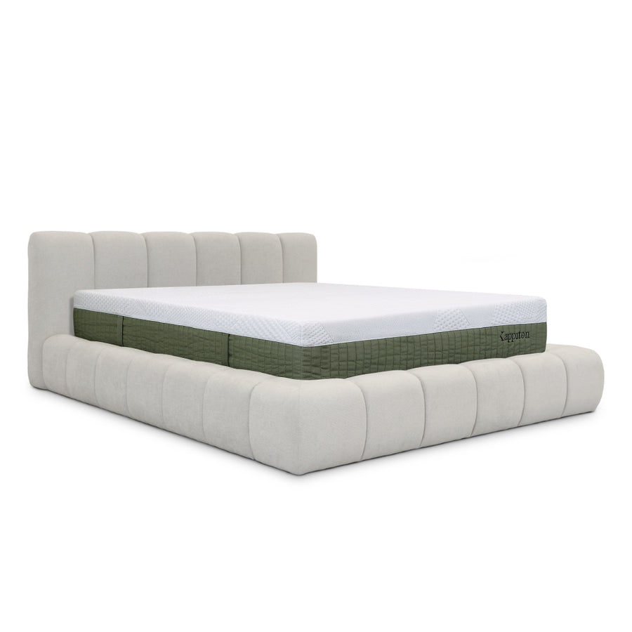 Cama com arrumação e colchão kappiton hybrid