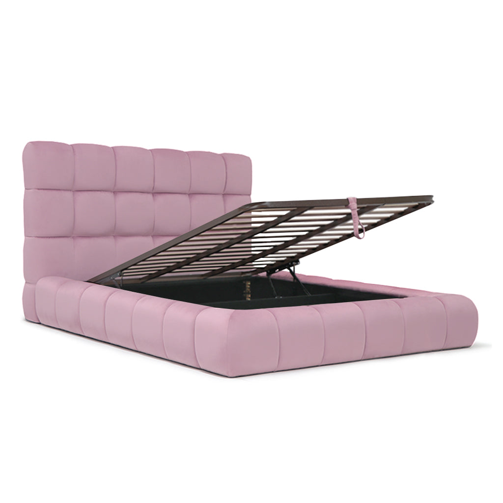Cama de hotel em veludo
