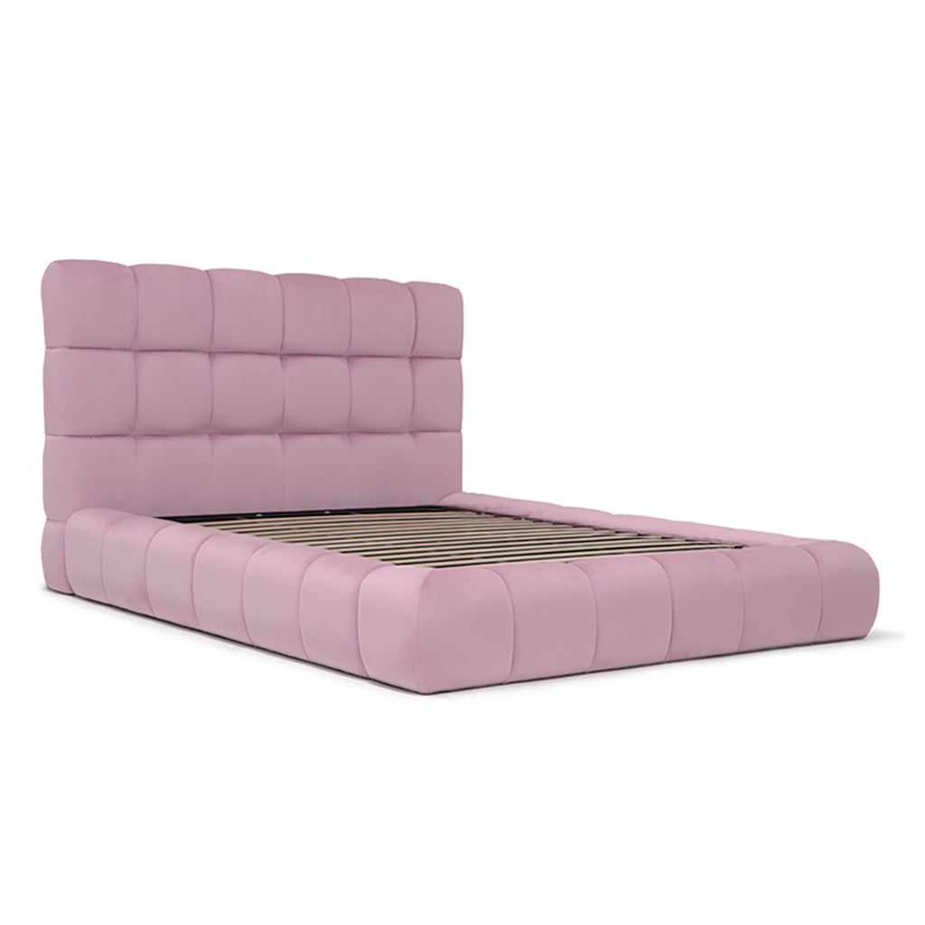 Cama de hotel em veludo