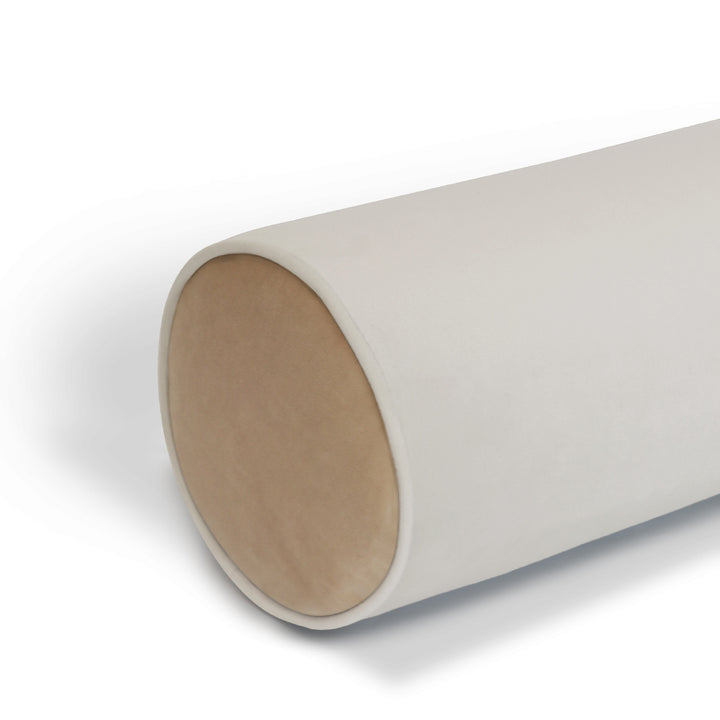 Almofada cilndrica em veludo