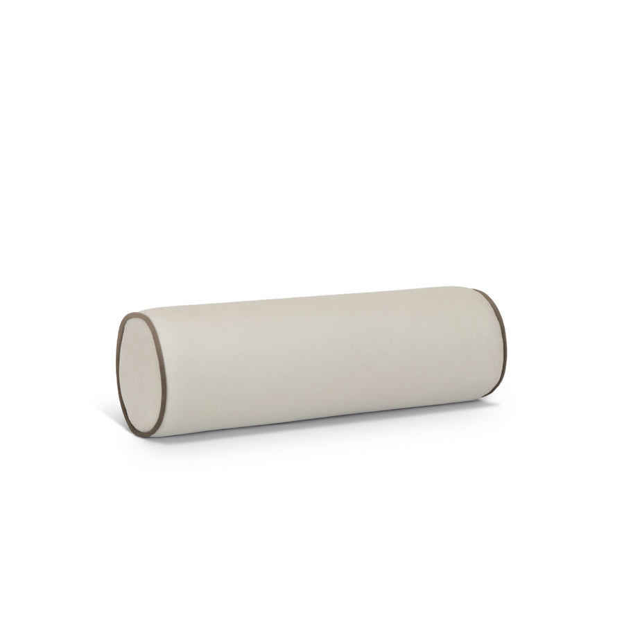 Almofada cilíndrica em veludo