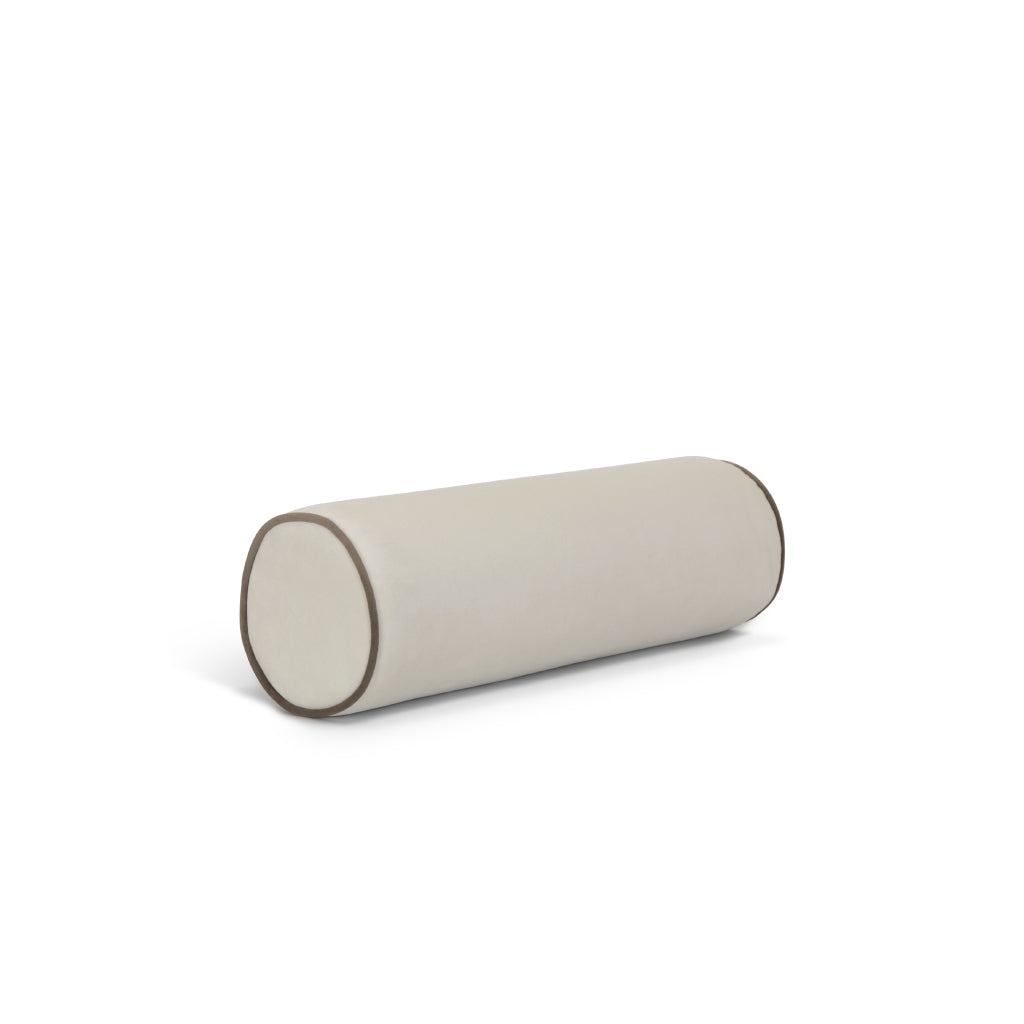 Almofada cilíndrica em veludo