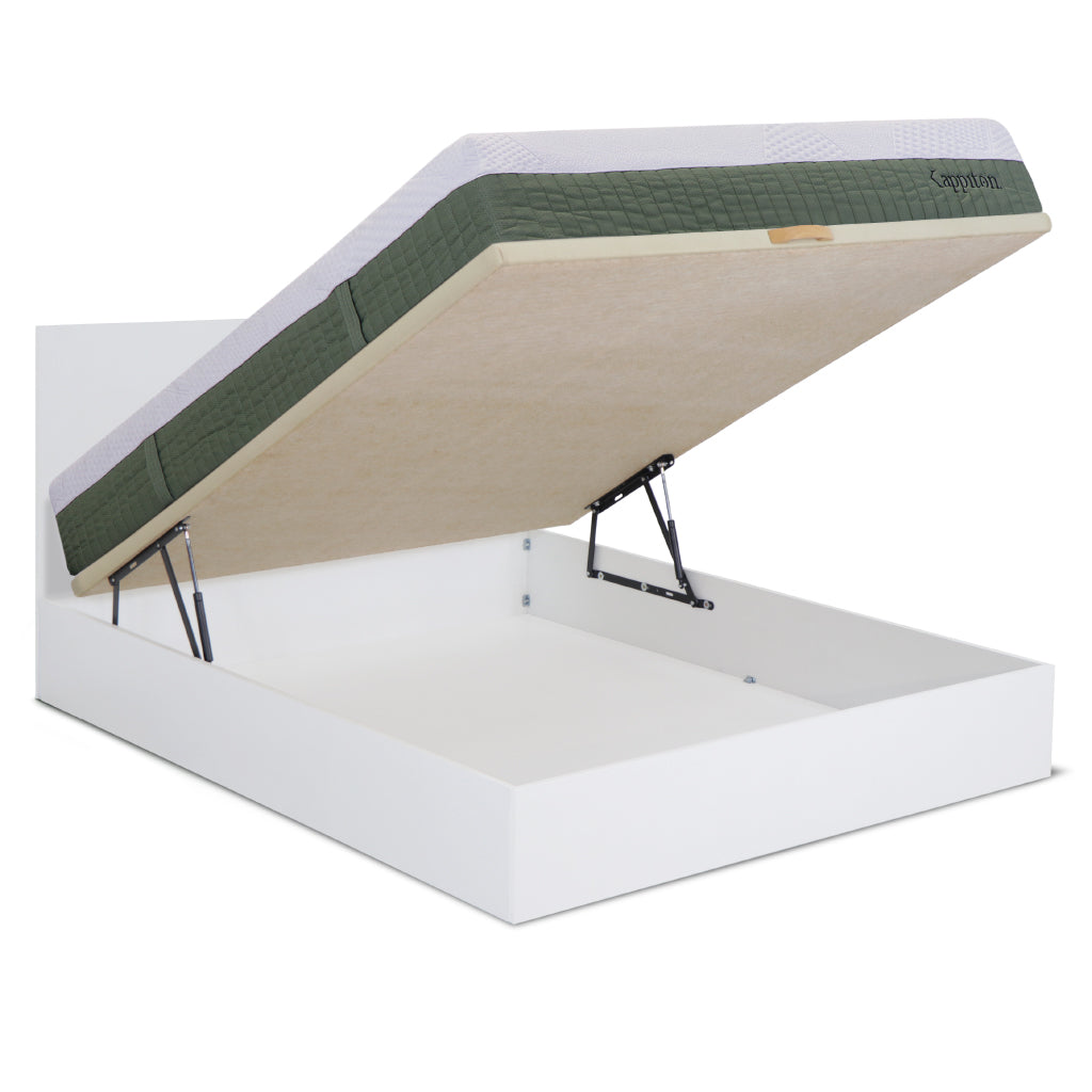 Cama com arrumação com colchão kappiton hybrid