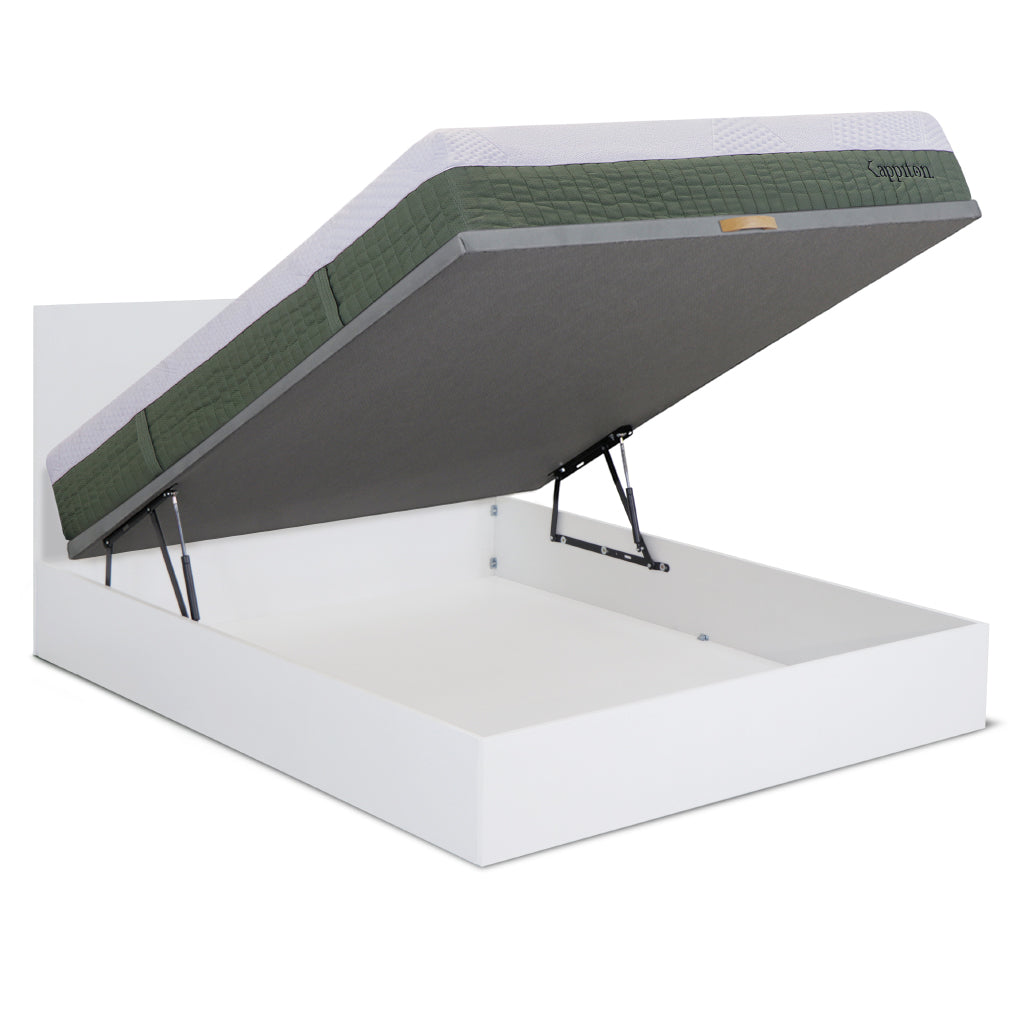 Cama com arrumação com colchão kappiton hybrid