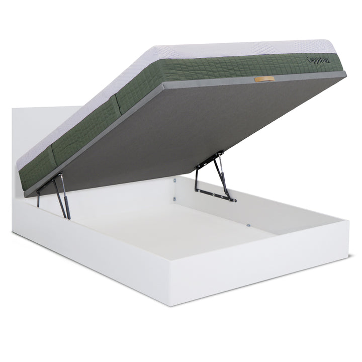 Cama com arrumação com colchão kappiton hybrid