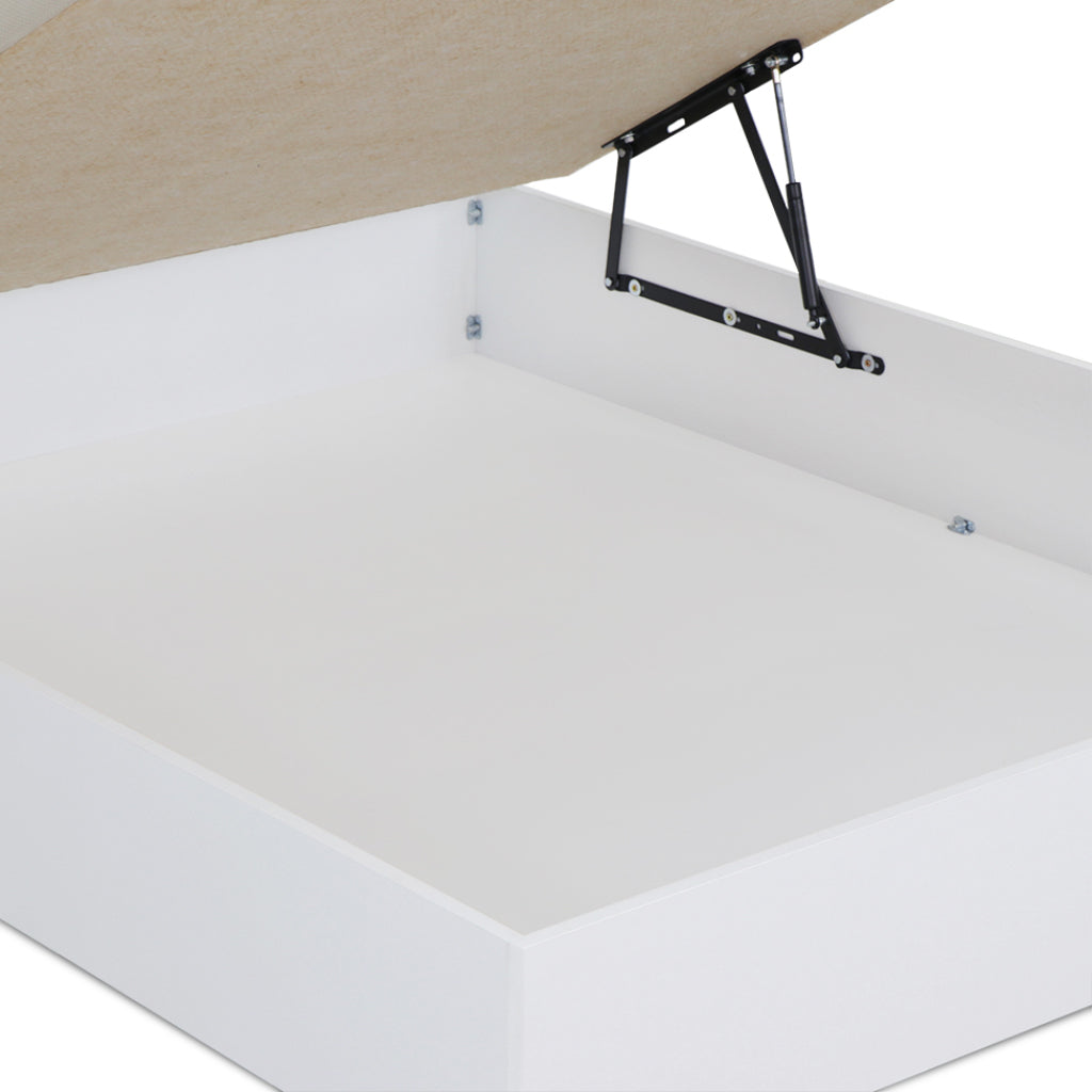 Cama com arrumação com colchão kappiton hybrid