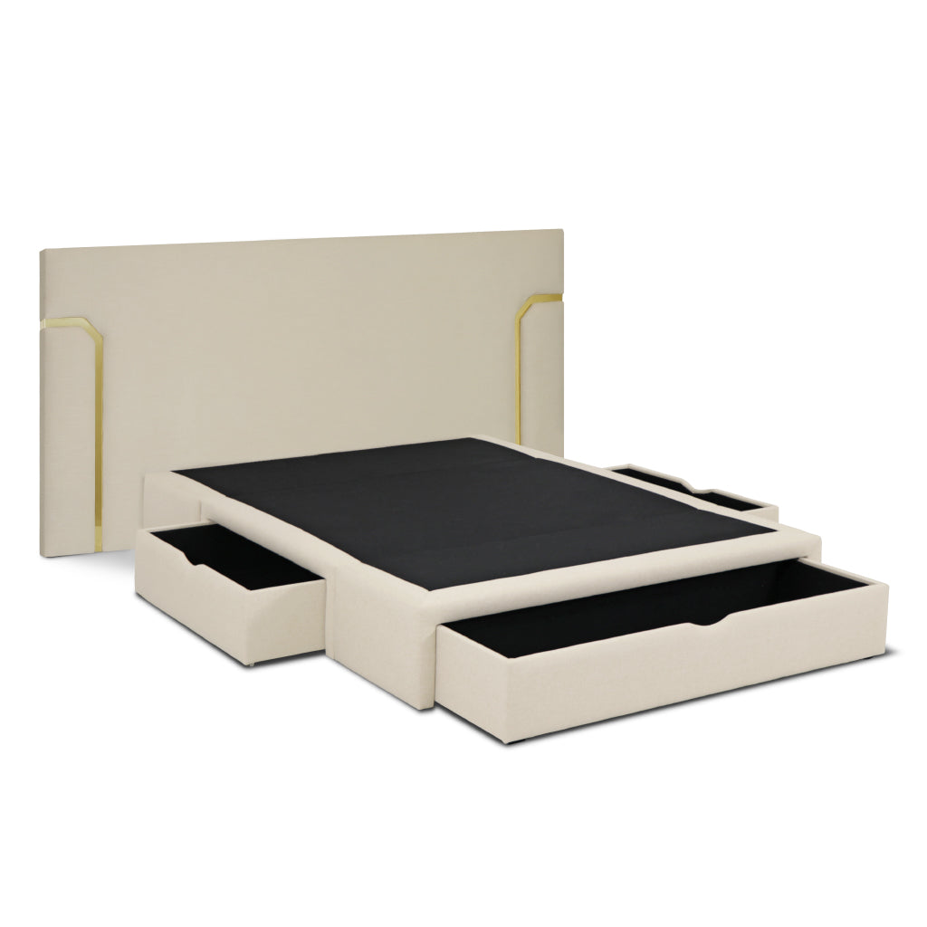 Cama com arrumação em gavetas