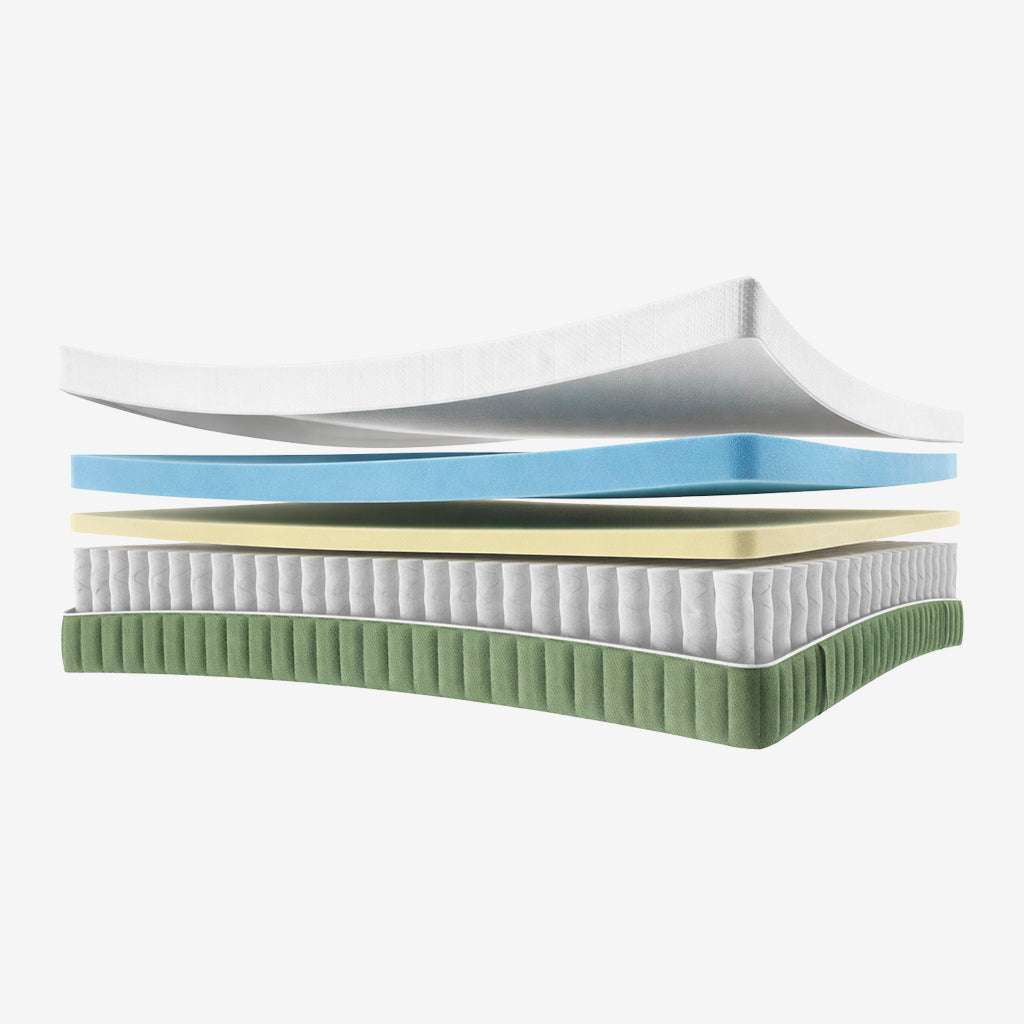 Colchão AeroFlow Hybrid com molas ensacadas e ventilação contínua, colchão híbrido confortável e respirável