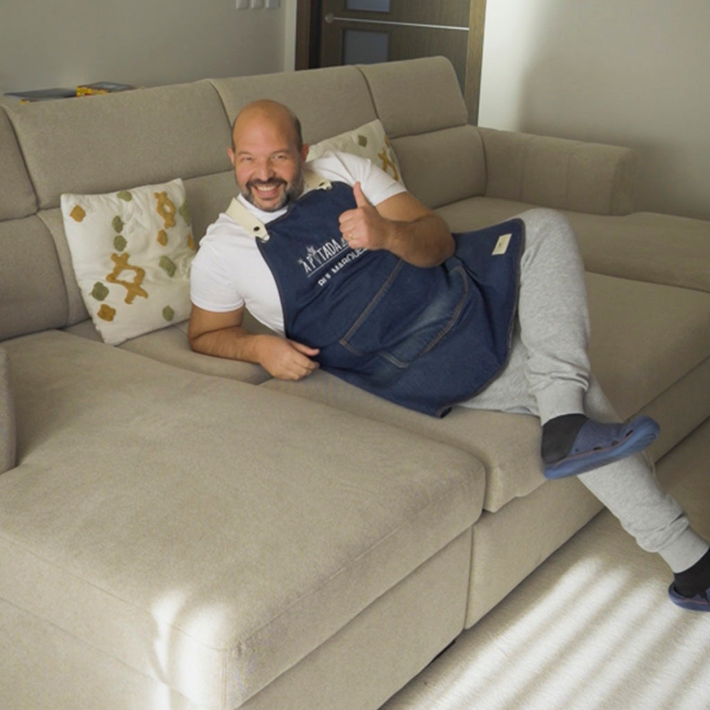Sofá Pitada Confort 2.0 com duas chaises longue e arrumação, sofá moderno e confortável para sala