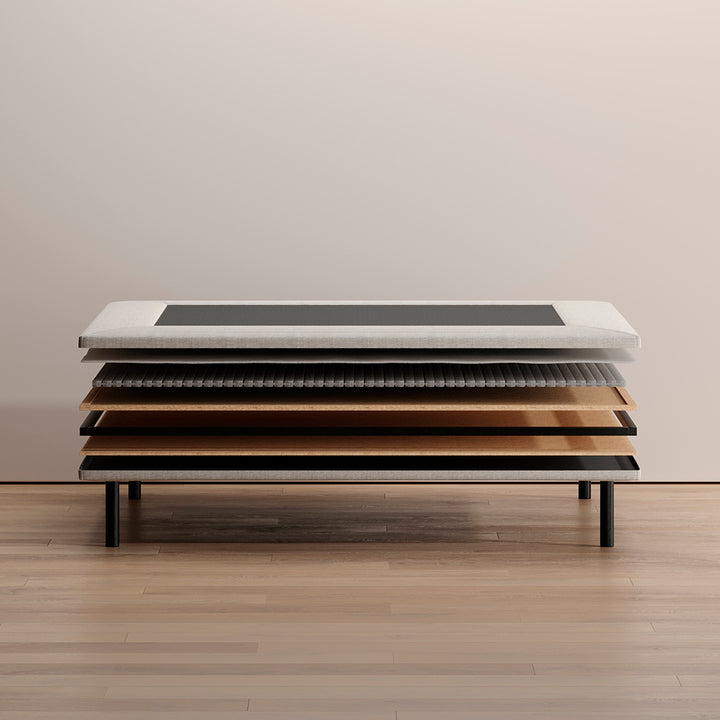 Estrado Kappiton com molas ensacadas e ventilação contínua, base de cama respirável para colchão