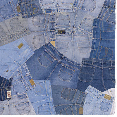 Tapete decorativo em jeans