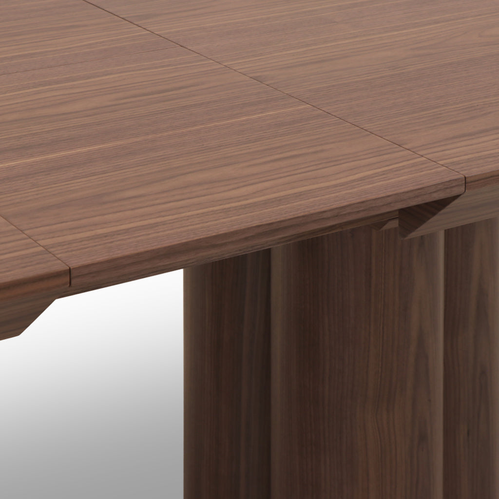 Tampo extensível de mesa de jantar, em cor de nogueira