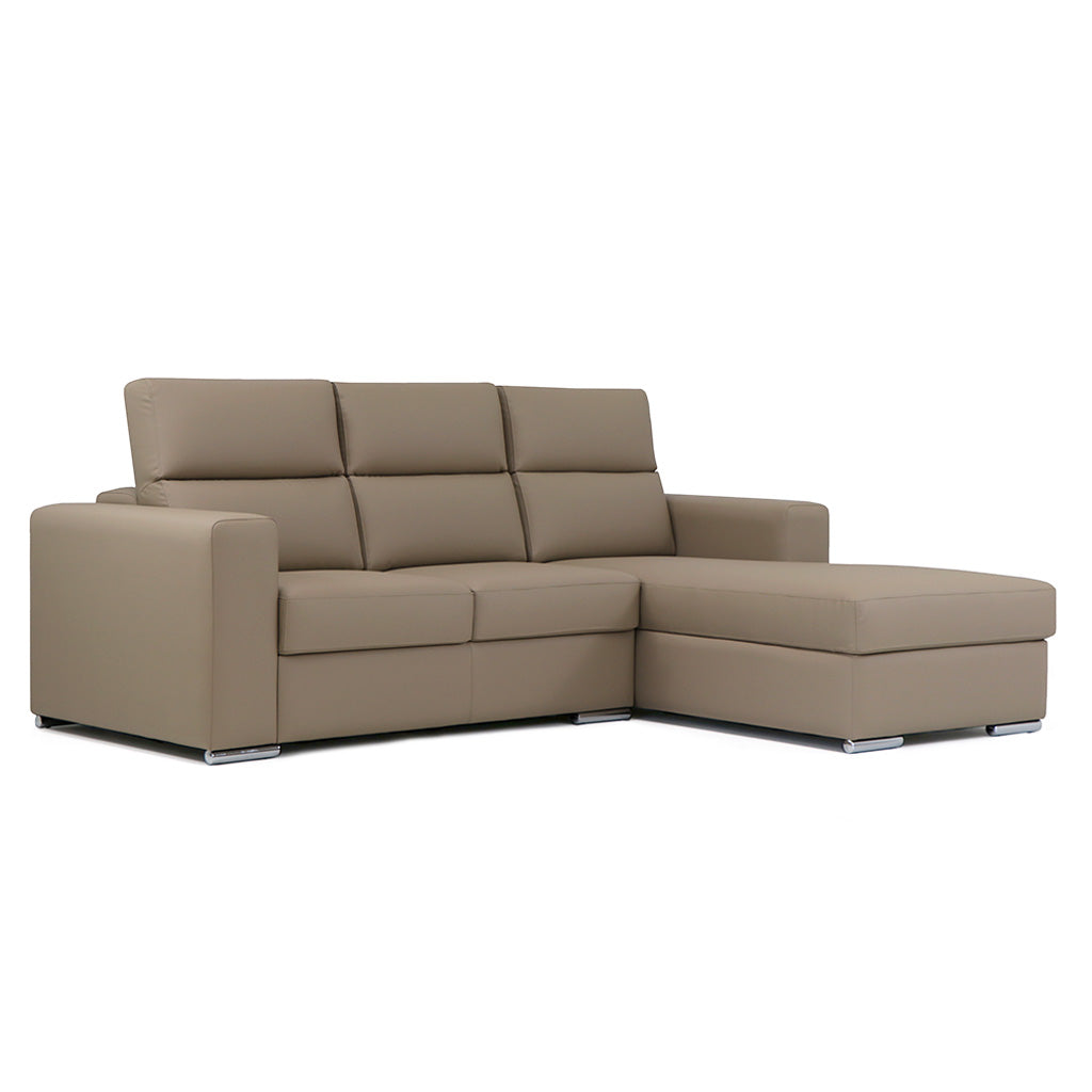 Sofá de 3 lugares com chaise longue