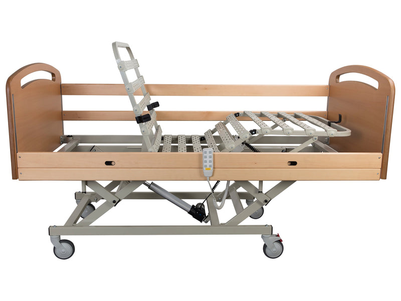 Hospital bed VICTORY ELEVATE DOUBLE H Chamelia - Wooden rails